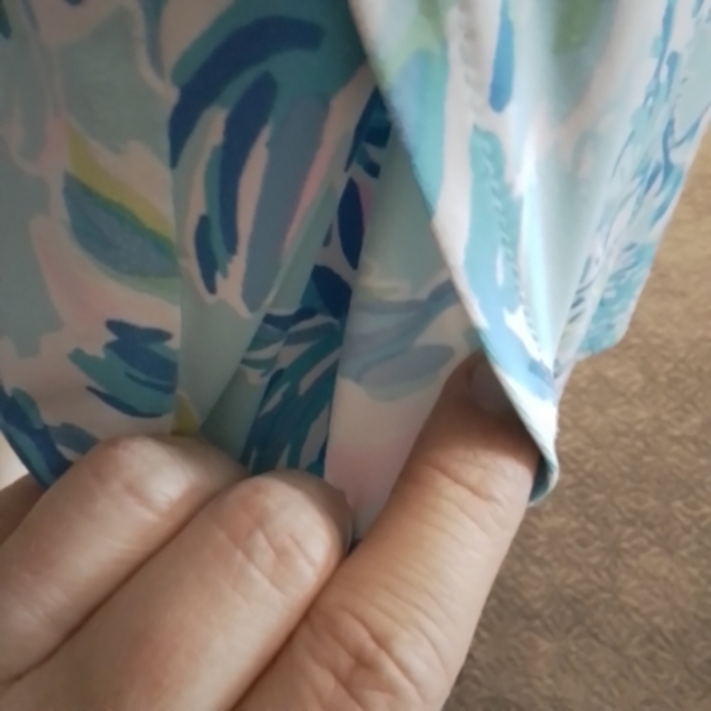 Lilly Pulitzer Johana Cover-Up Shift Dress Blue Ibiza Cabana Cocktail - L - Picture 10 of 15